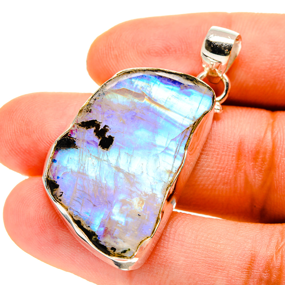 Rainbow Moonstone Pendants handcrafted by Anasilvercos - PD759846