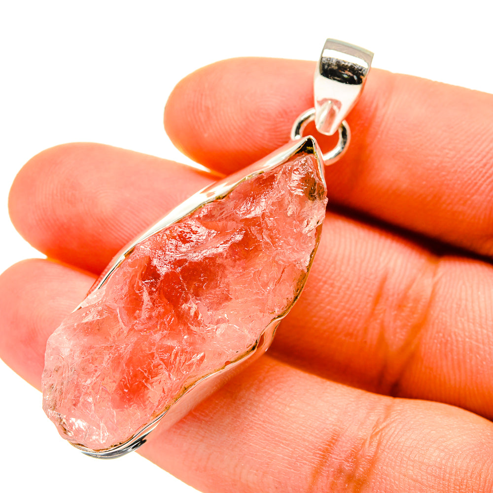 Rose Quartz Pendants handcrafted by Anasilvercos - PD759849