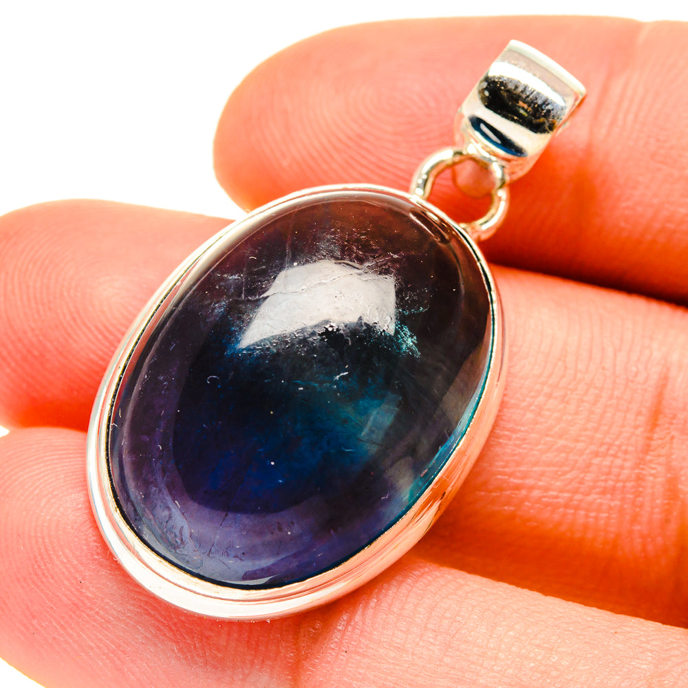 Blue Fluorite Pendants handcrafted by Anasilvercos - PD759855