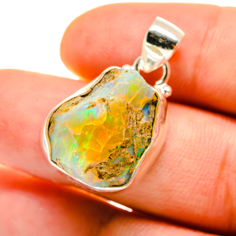 Ethiopian Opal Pendants handcrafted by Anasilvercos - PD759856