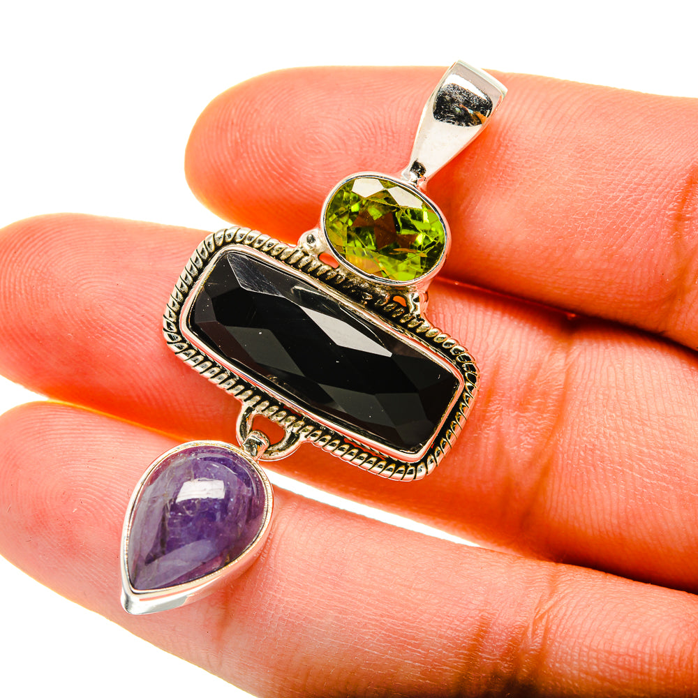 Black Onyx Pendants handcrafted by Anasilvercos - PD759865