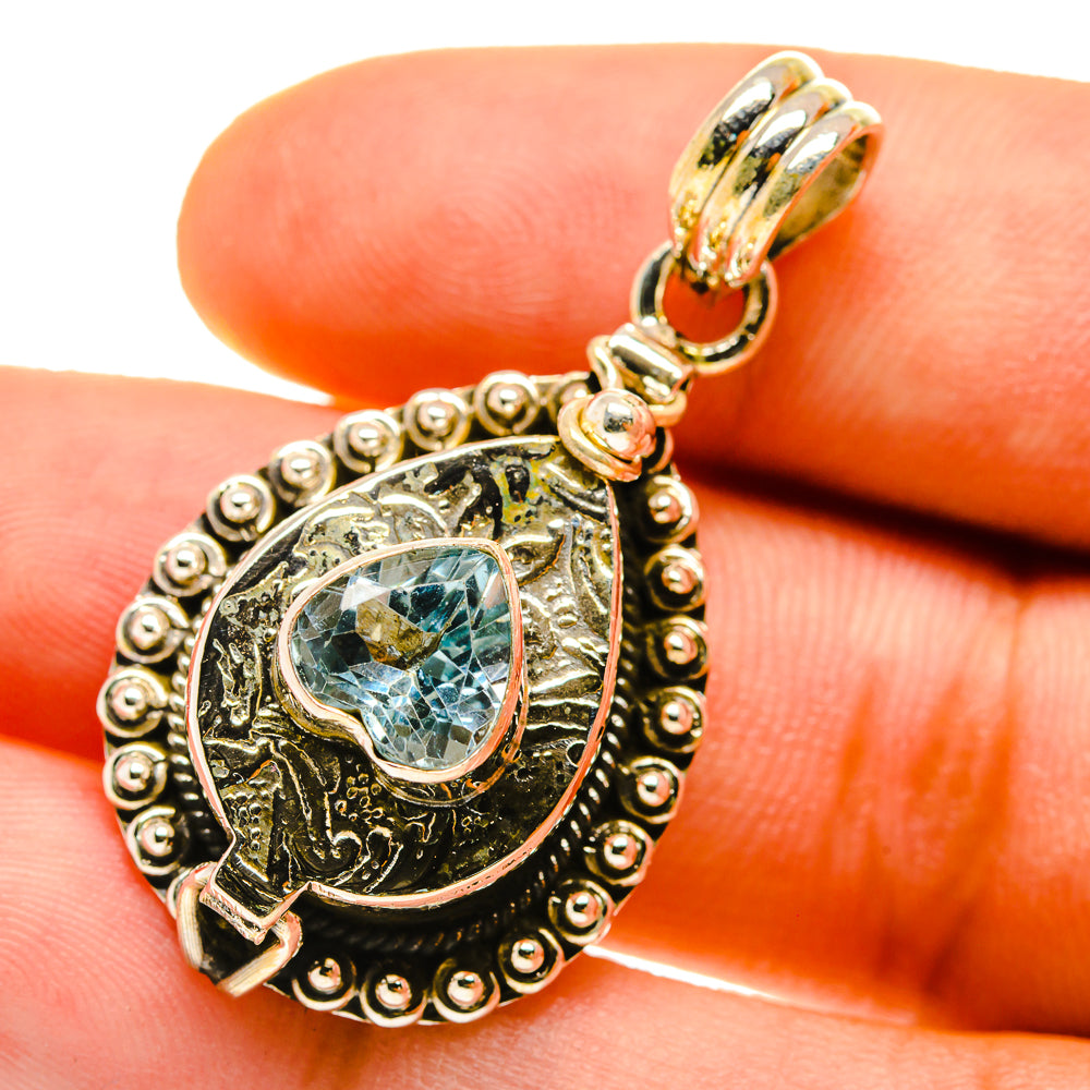 Blue Topaz Pendants handcrafted by Anasilvercos - PD759872