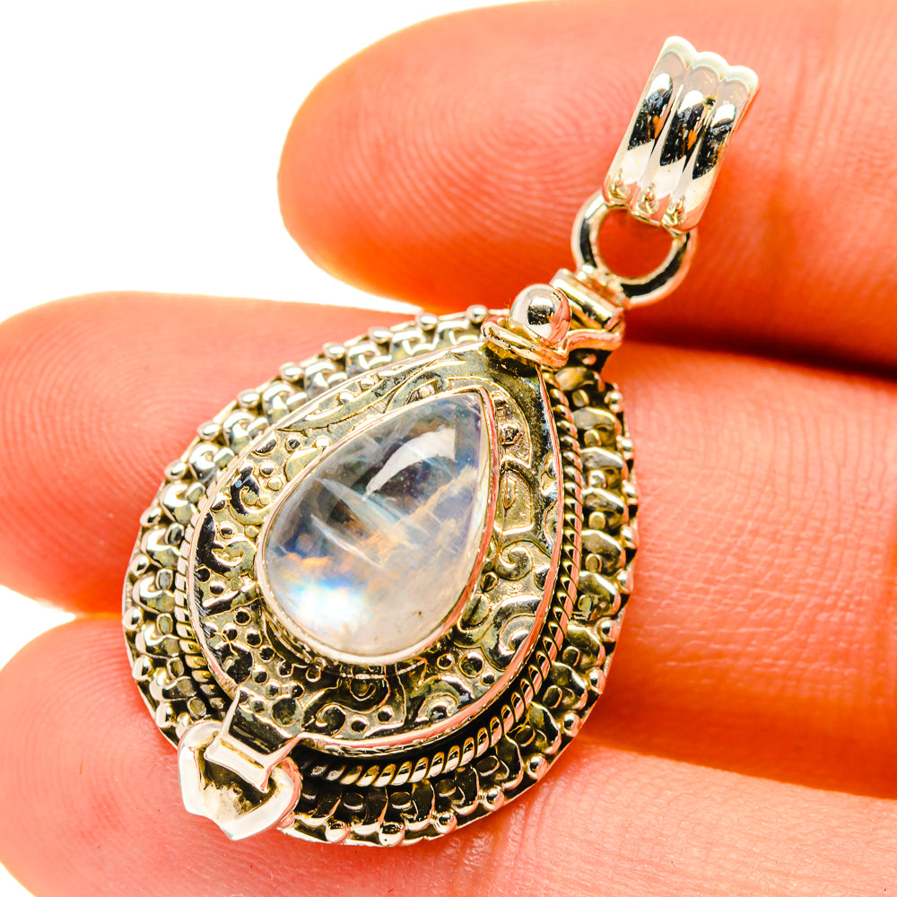 Rainbow Moonstone Pendants handcrafted by Anasilvercos - PD759876
