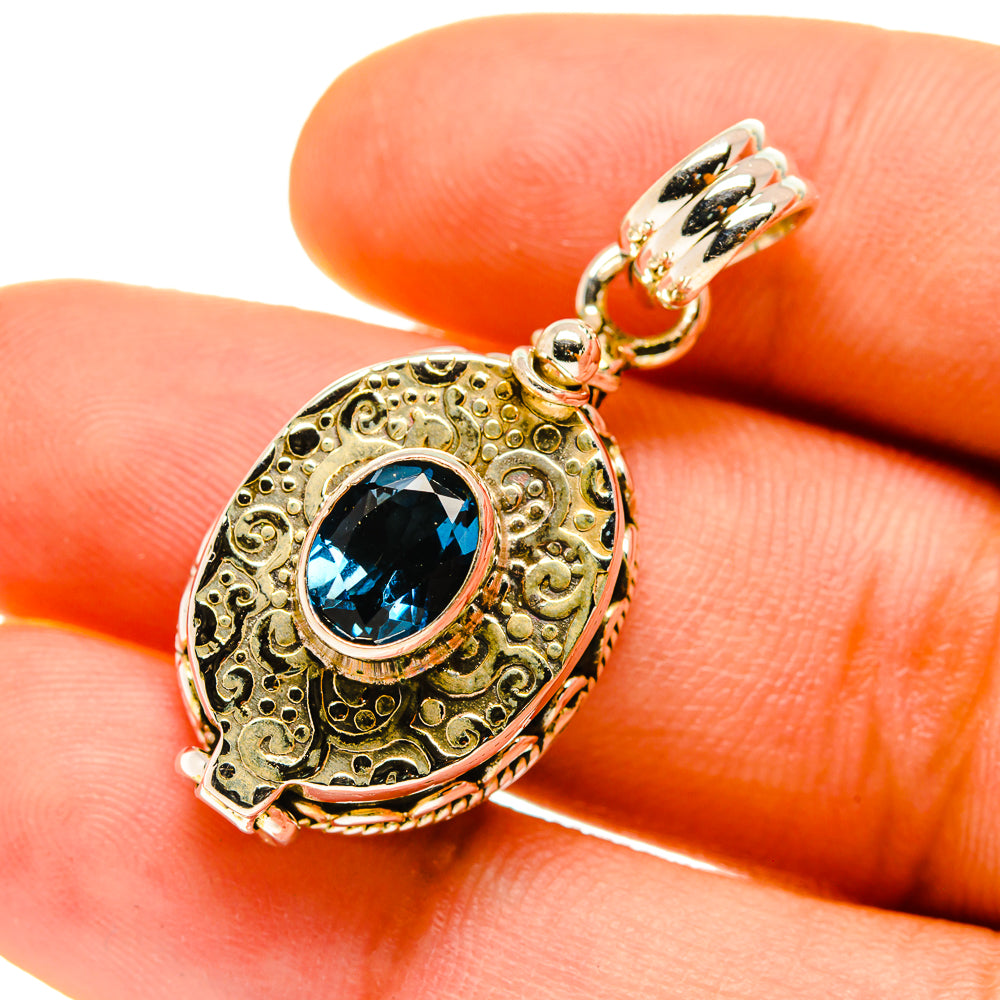 London Blue Topaz Pendants handcrafted by Anasilvercos - PD759881