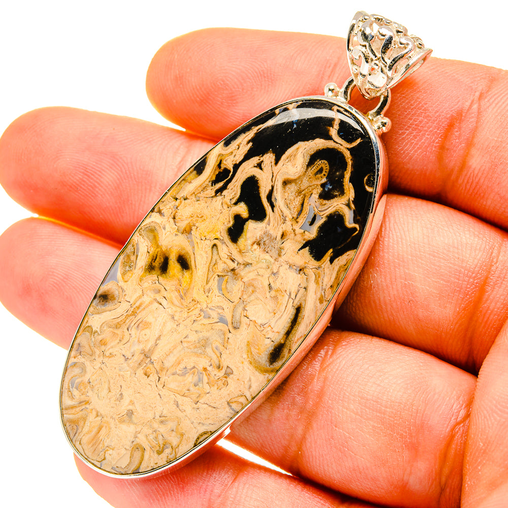 Peanut Wood Jasper Pendants handcrafted by Anasilvercos - PD759887