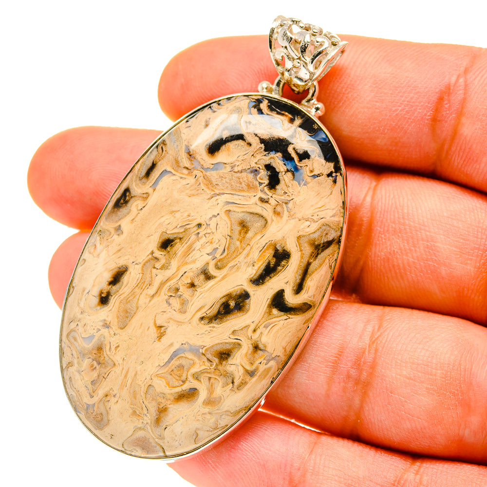 Peanut Wood Jasper Pendants handcrafted by Anasilvercos - PD759888