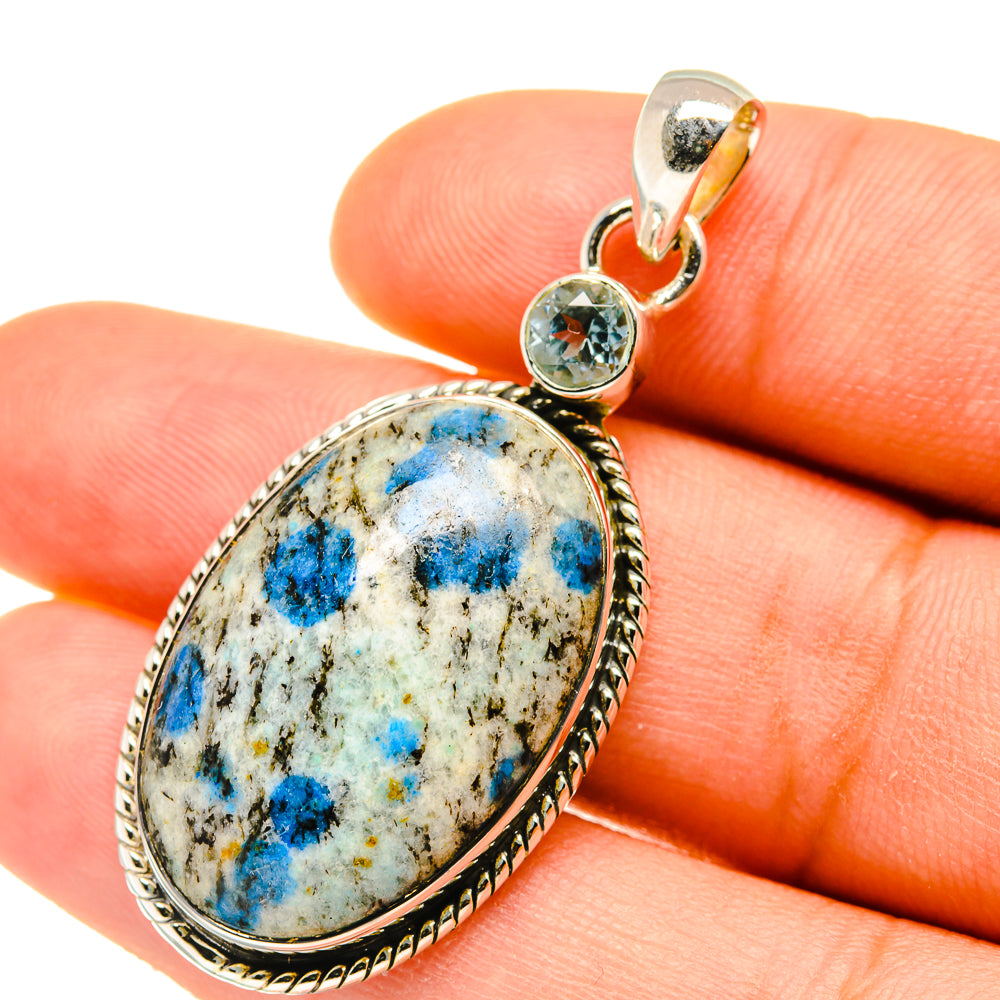 K2 Blue Azurite Pendants handcrafted by Anasilvercos - PD4610