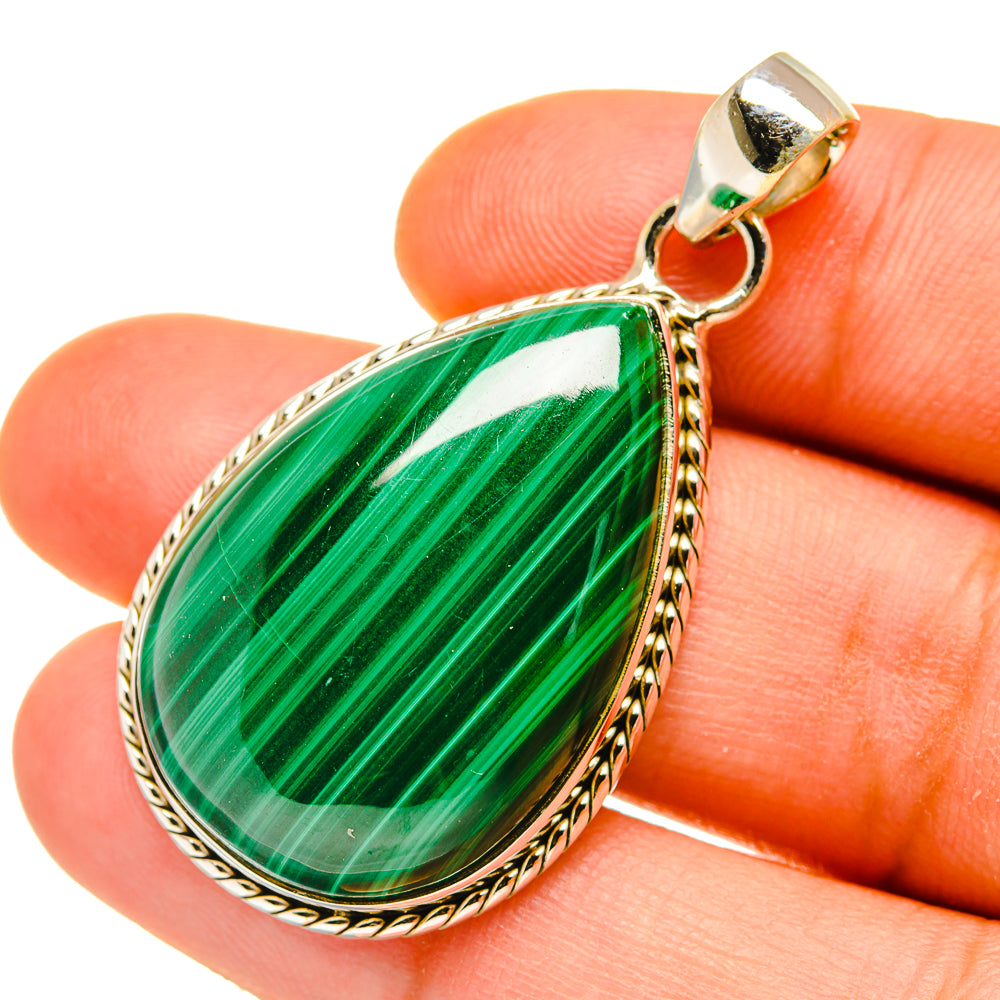 Malachite Pendants handcrafted by Anasilvercos - PD4613