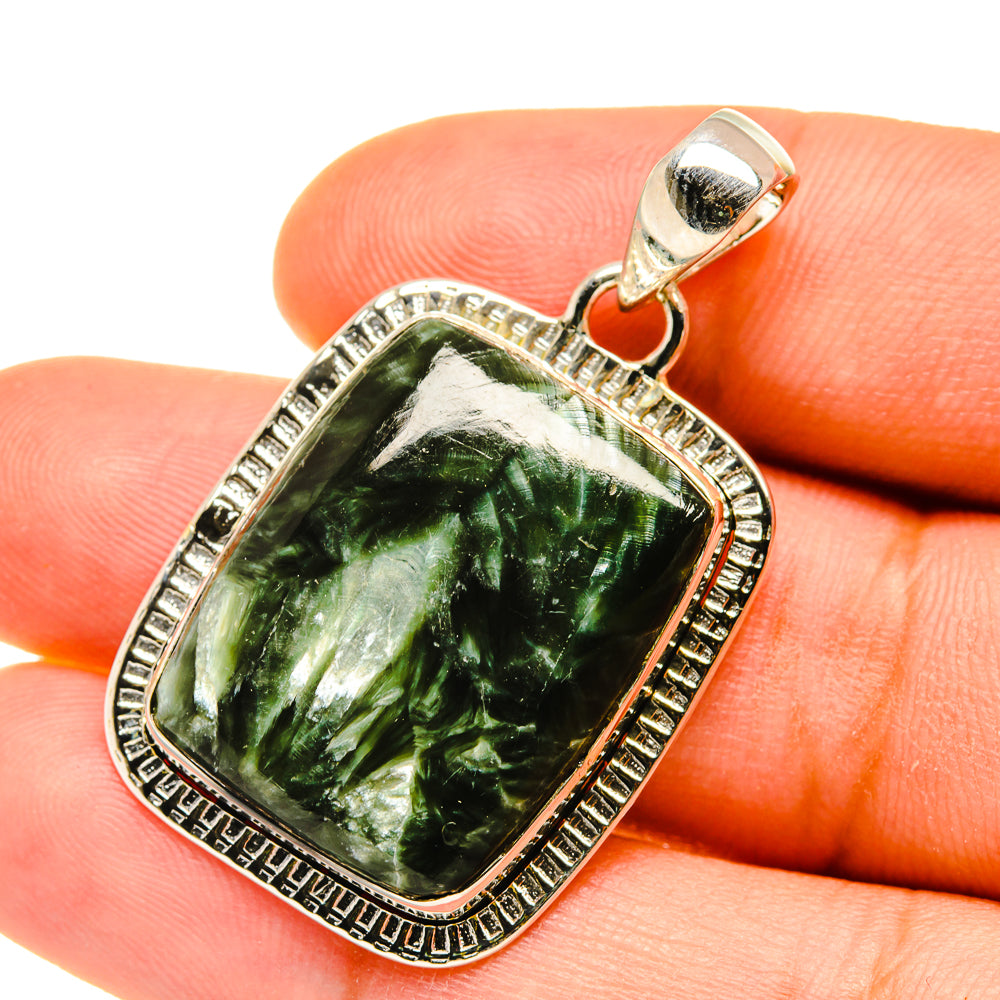 Seraphinite Pendants handcrafted by Anasilvercos - PD4614