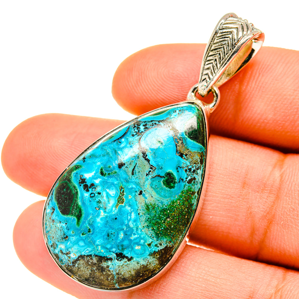Chrysocolla Pendants handcrafted by Anasilvercos - PD4622