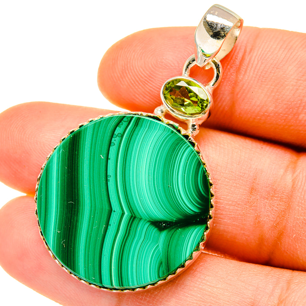 Malachite Pendants handcrafted by Anasilvercos - PD4629