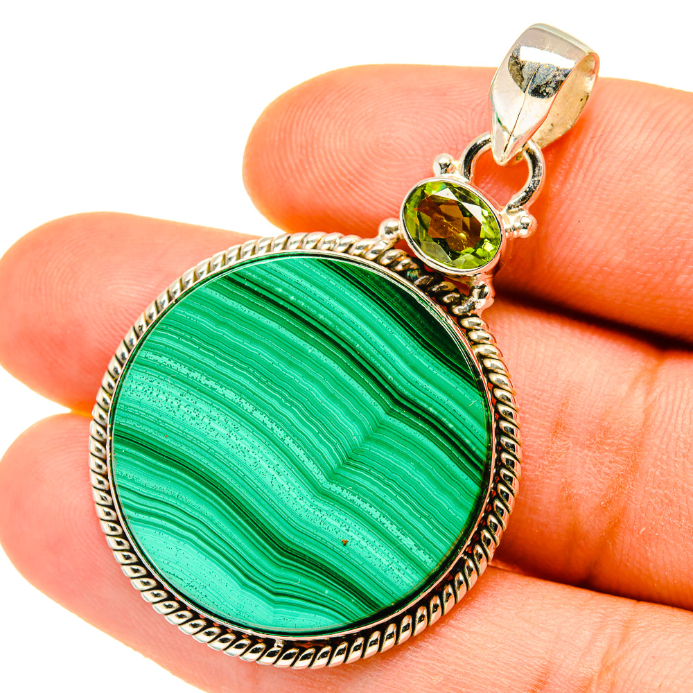 Malachite Pendants handcrafted by Anasilvercos - PD4630