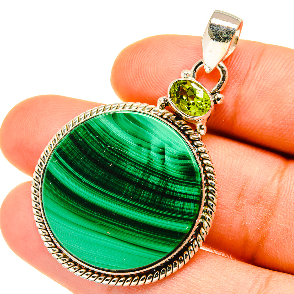 Malachite Pendants handcrafted by Anasilvercos - PD4631