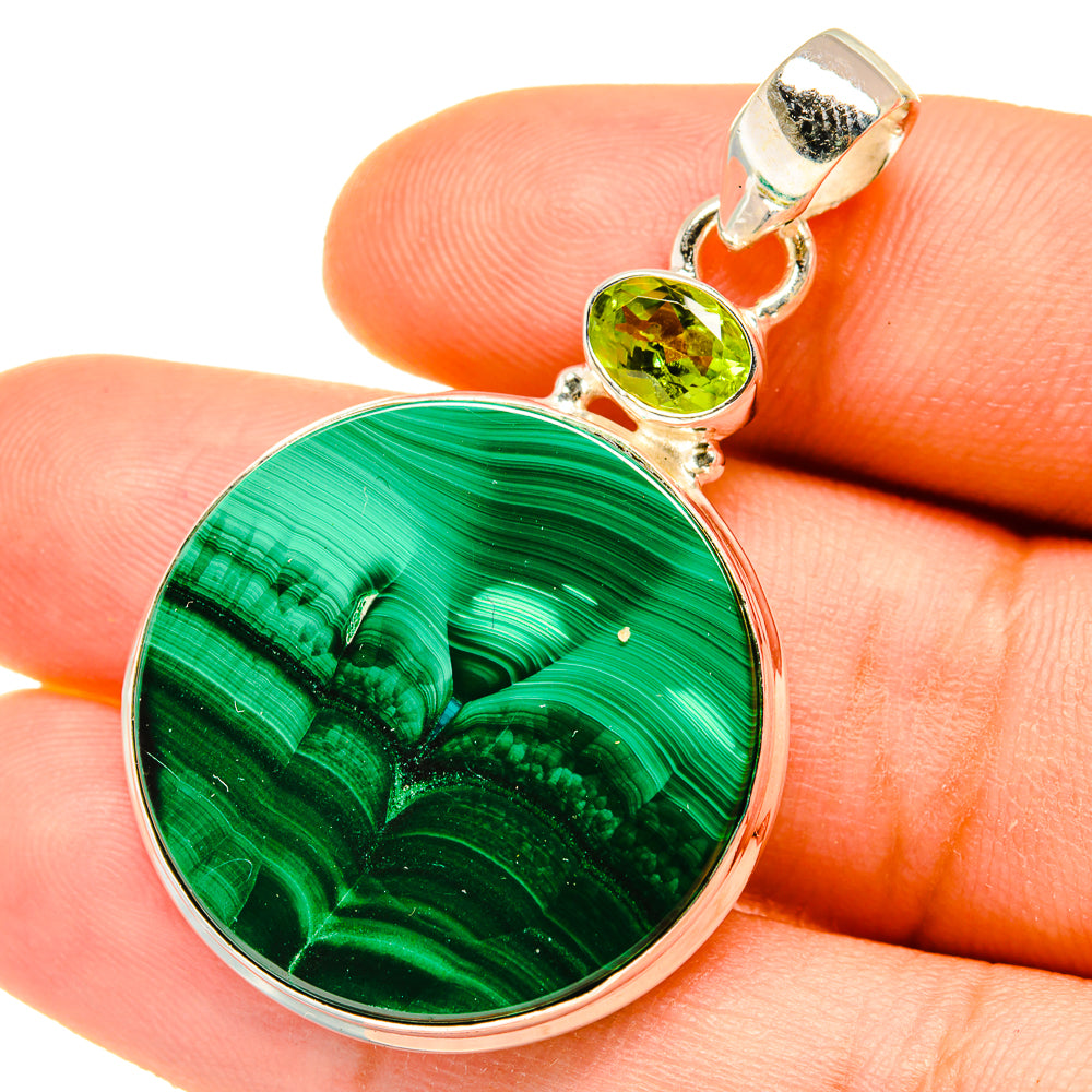 Malachite Pendants handcrafted by Anasilvercos - PD4633