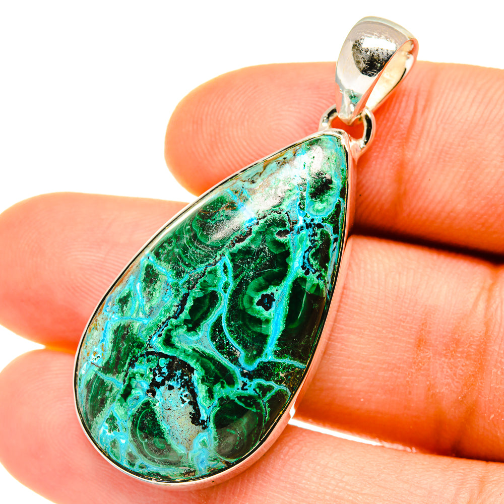 Chrysocolla Pendants handcrafted by Anasilvercos - PD4642