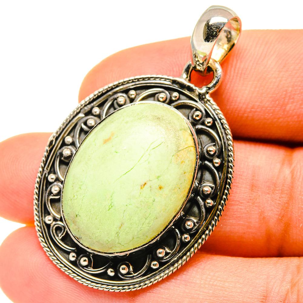 Lemon Chrysoprase Pendants handcrafted by Anasilvercos - PD4643