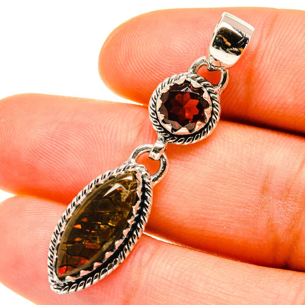 Ammolite Pendants handcrafted by Anasilvercos - PD4644