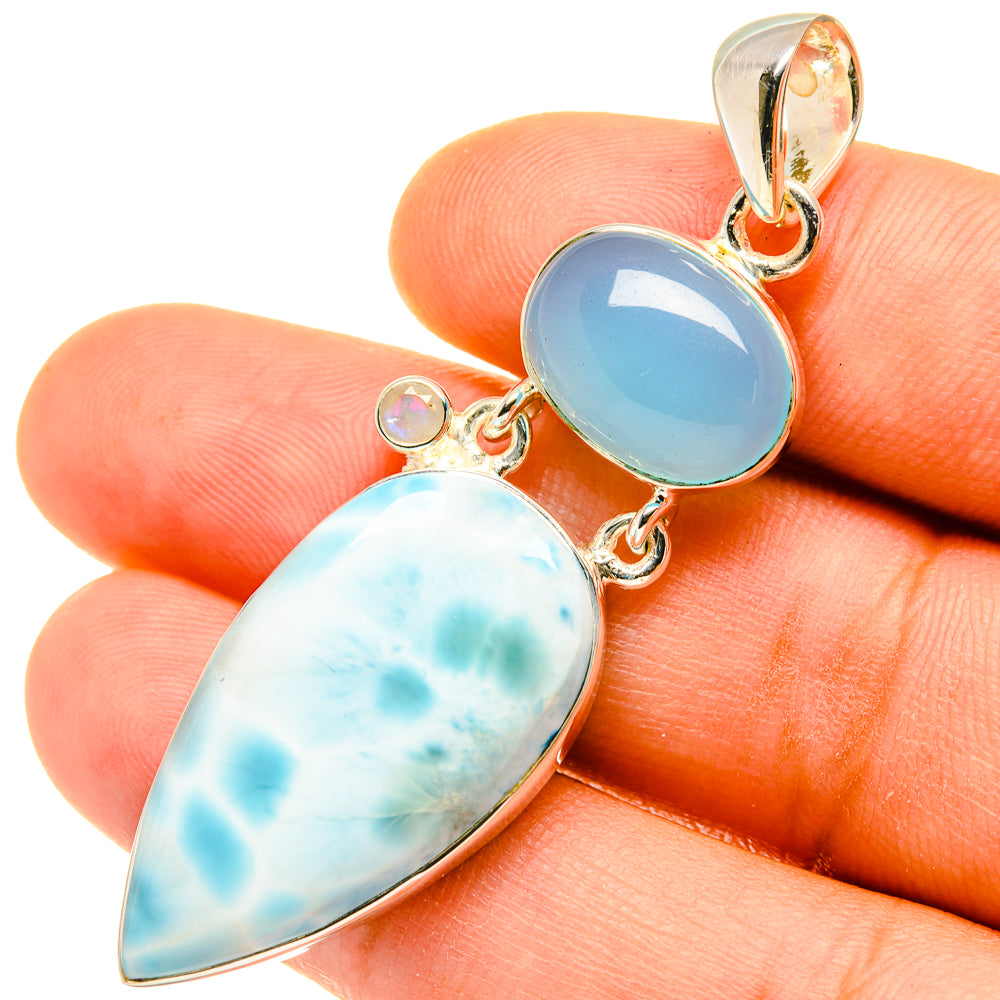 Larimar Pendants handcrafted by Anasilvercos - PD4658