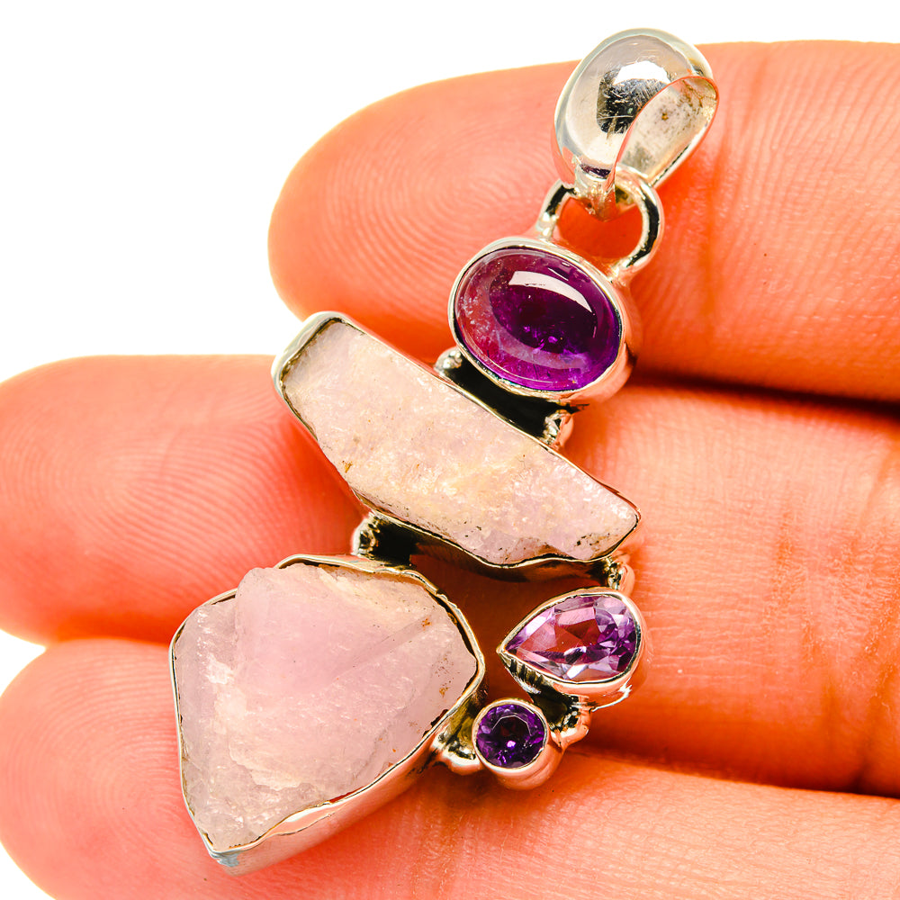 Kunzite Pendants handcrafted by Anasilvercos - PD4670