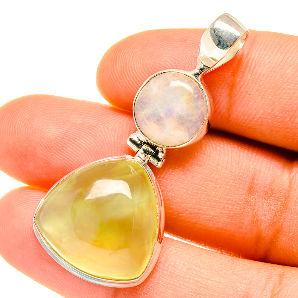 Prehnite Pendants handcrafted by Anasilvercos - PD4678
