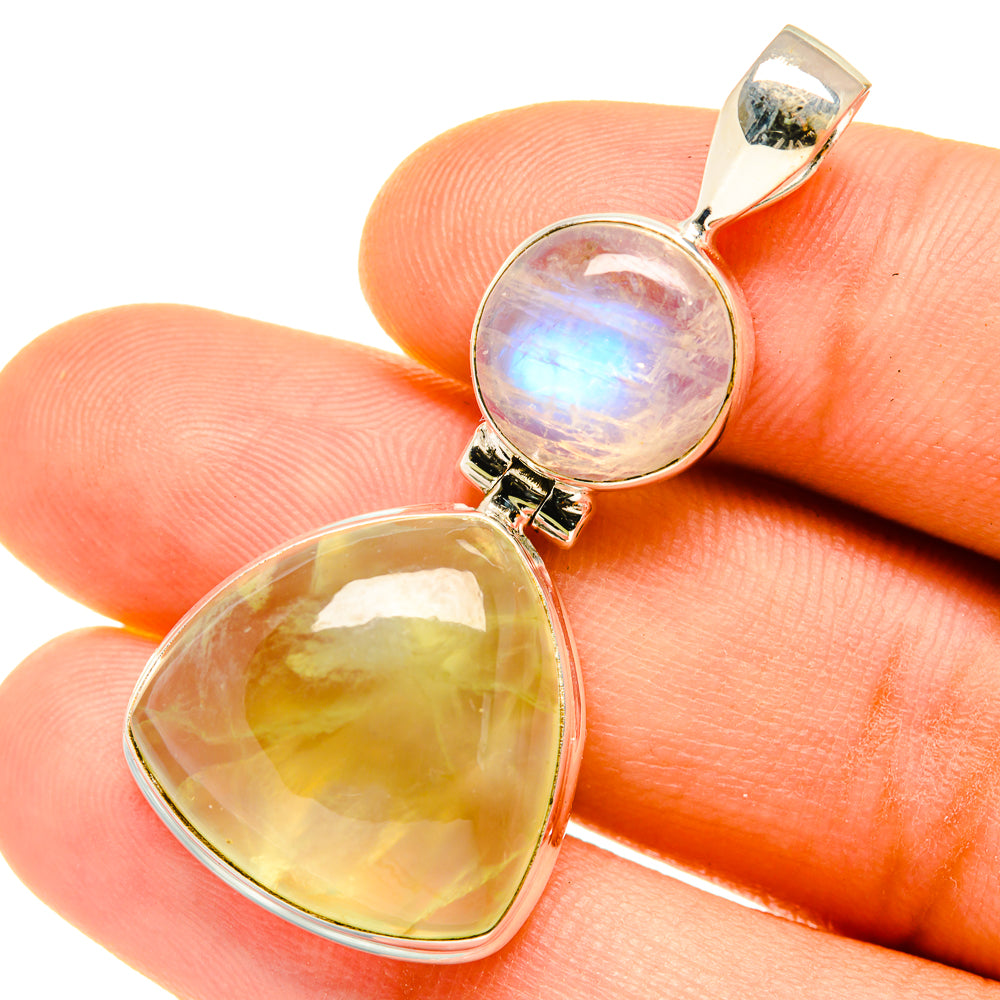 Prehnite Pendants handcrafted by Anasilvercos - PD4680