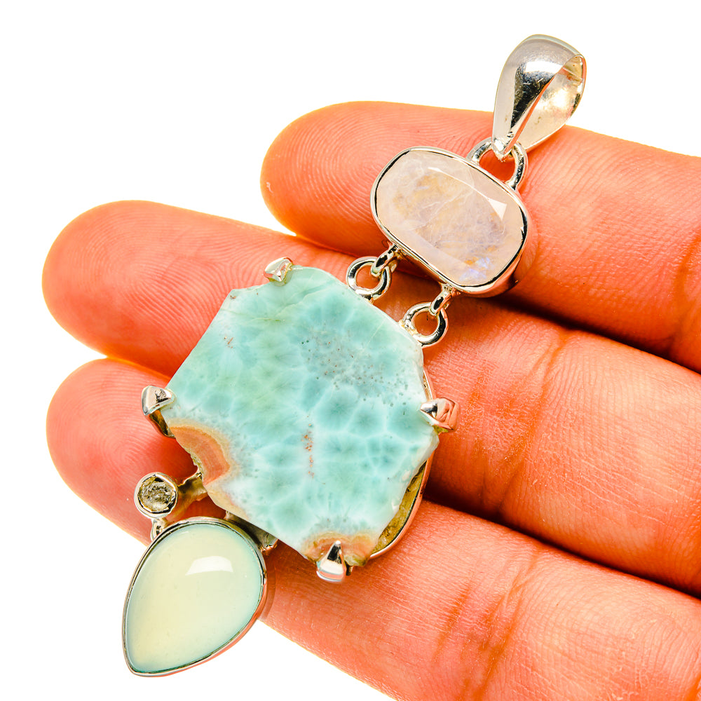 Larimar Pendants handcrafted by Anasilvercos - PD4683