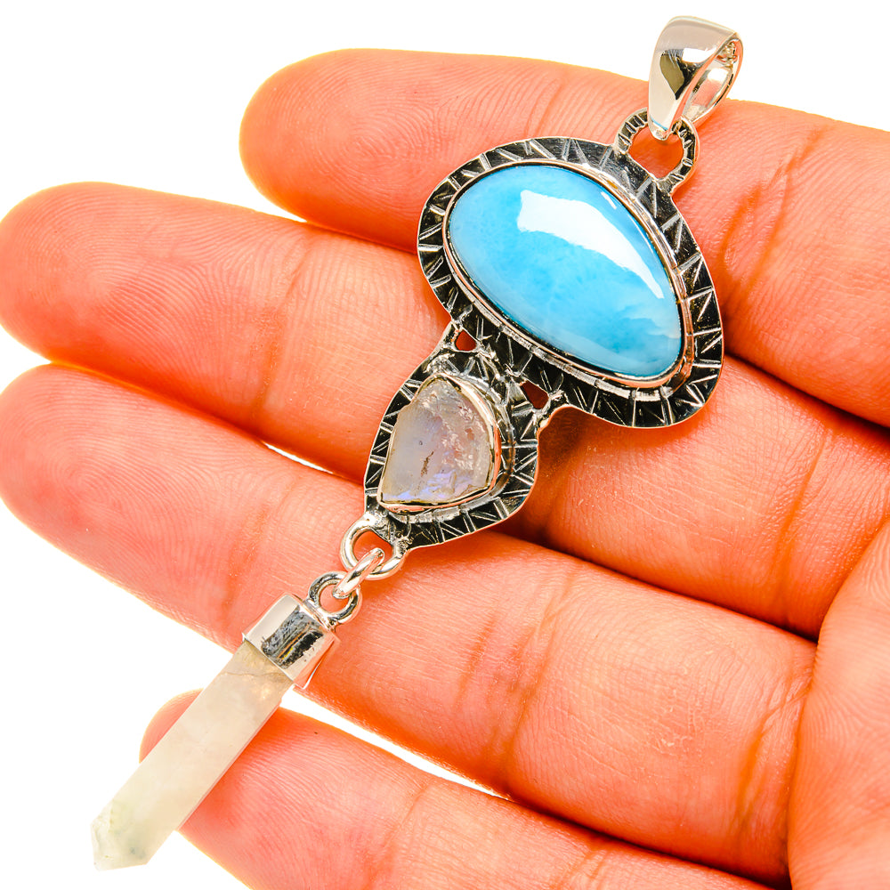 Larimar Pendants handcrafted by Anasilvercos - PD4685