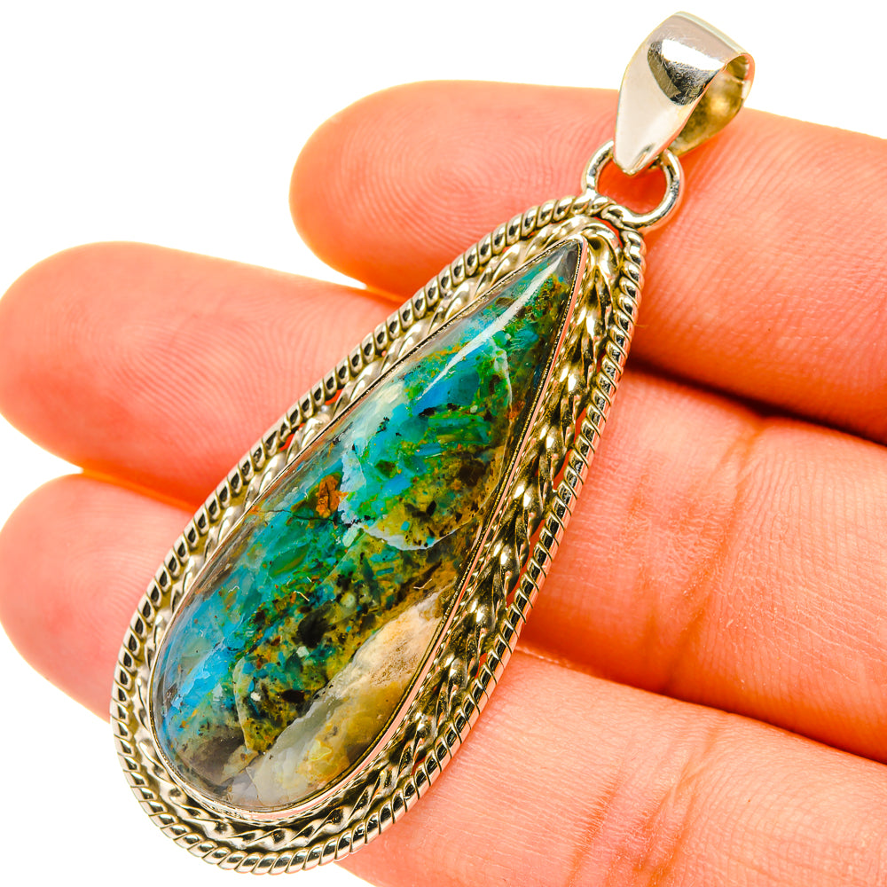 Chrysocolla Pendants handcrafted by Anasilvercos - PD4688