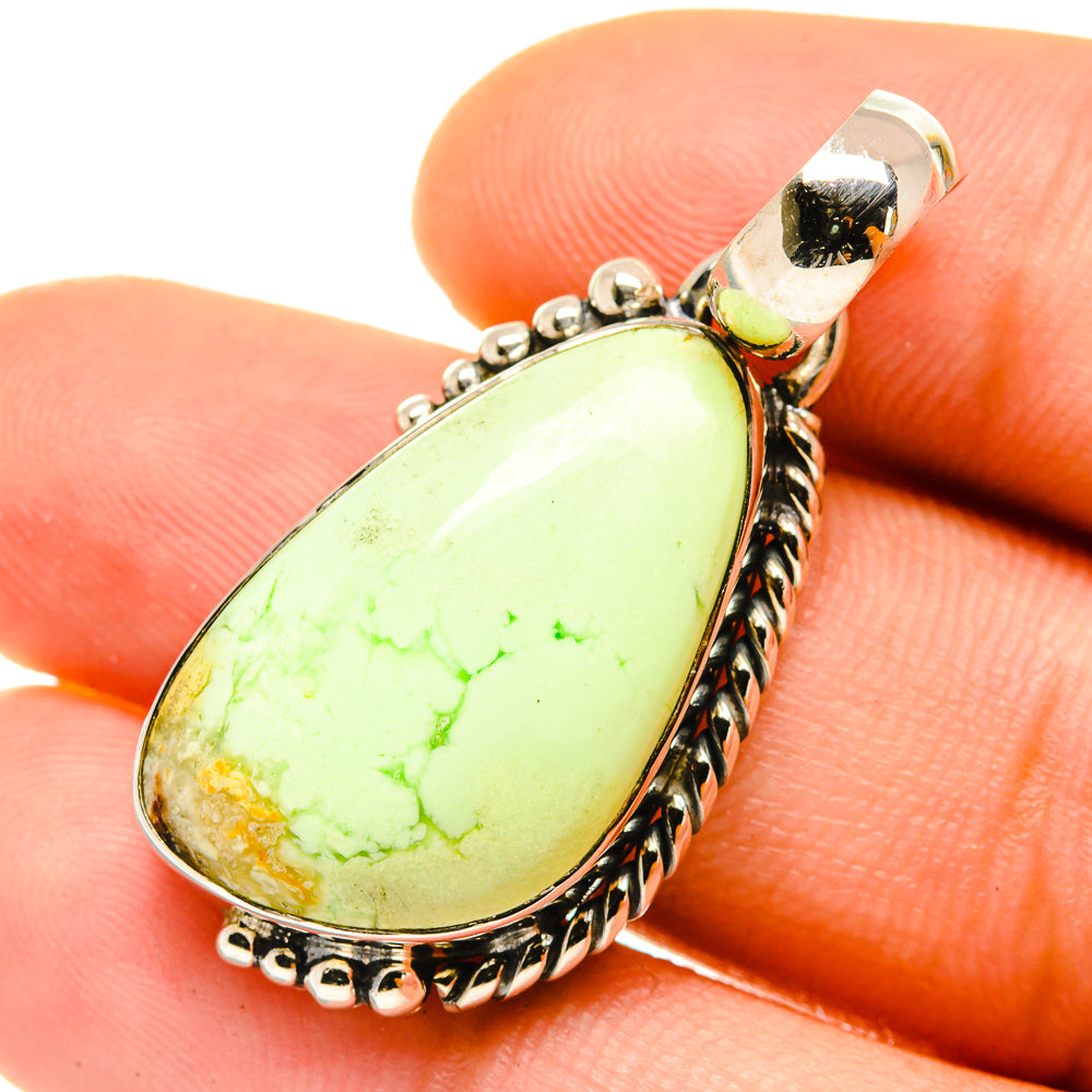 Lemon Chrysoprase Pendants handcrafted by Anasilvercos - PD4713