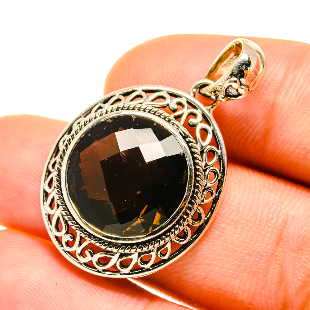 Smoky Quartz Pendants handcrafted by Anasilvercos - PD4714