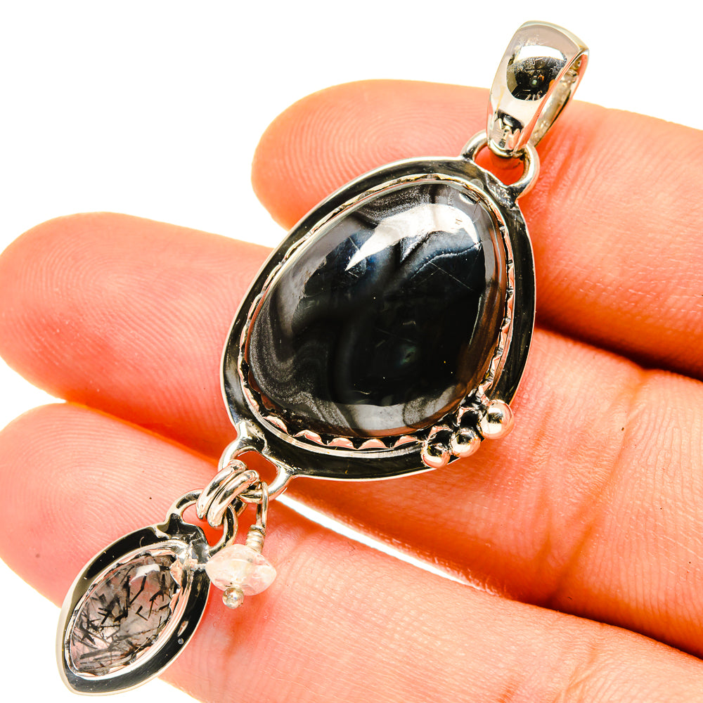 Psilomelane Pendants handcrafted by Anasilvercos - PD4716