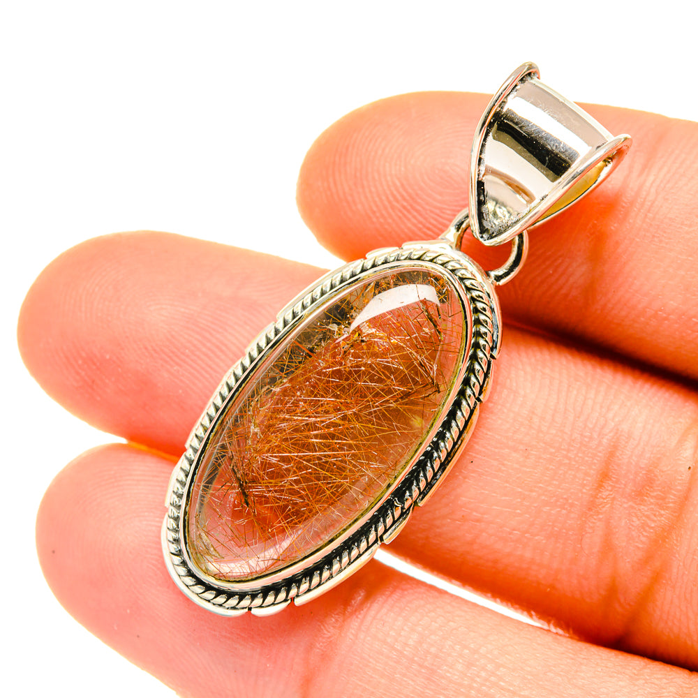 Rutilated Quartz Pendants handcrafted by Anasilvercos - PD4722