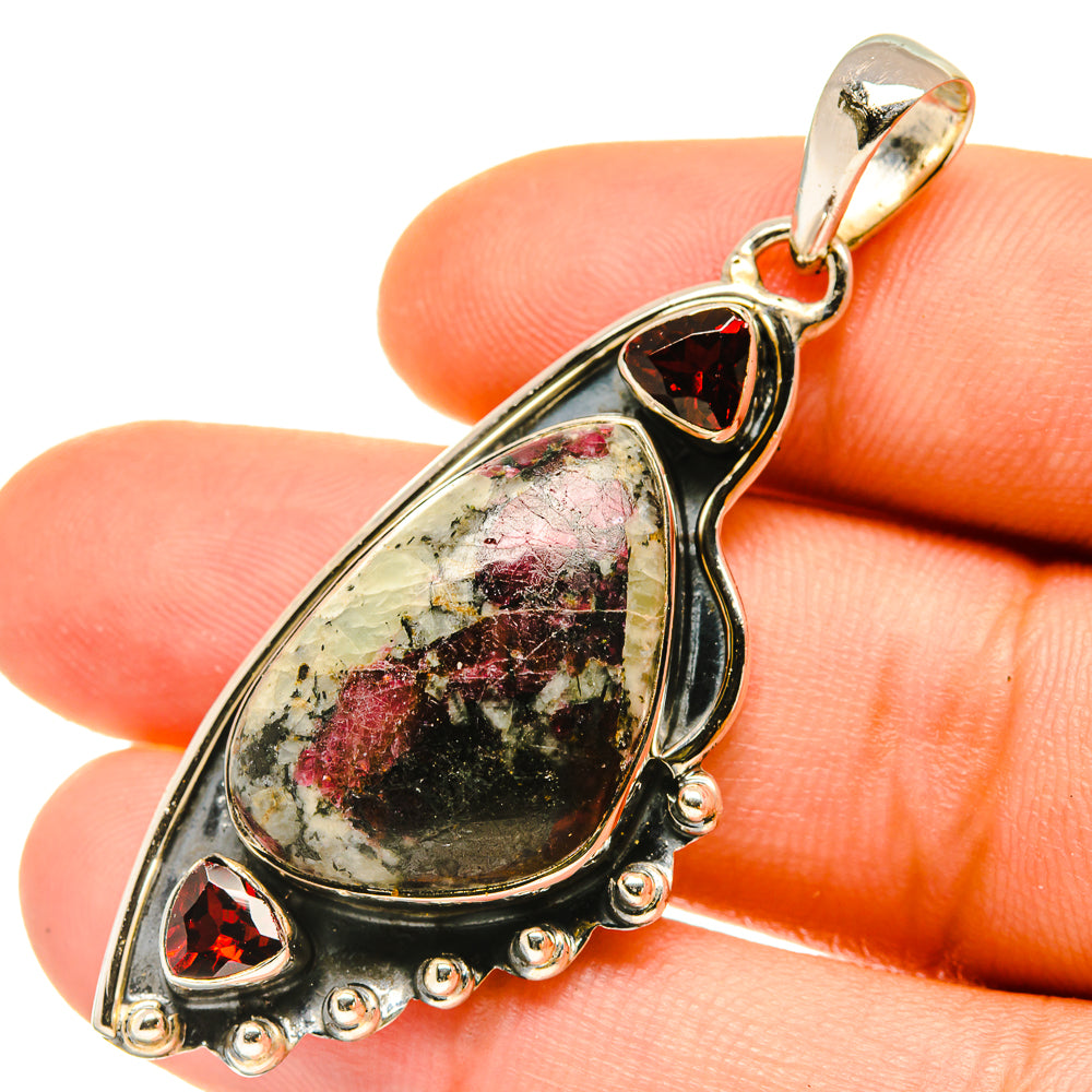 Russian Eudialyte Pendants handcrafted by Anasilvercos - PD4739