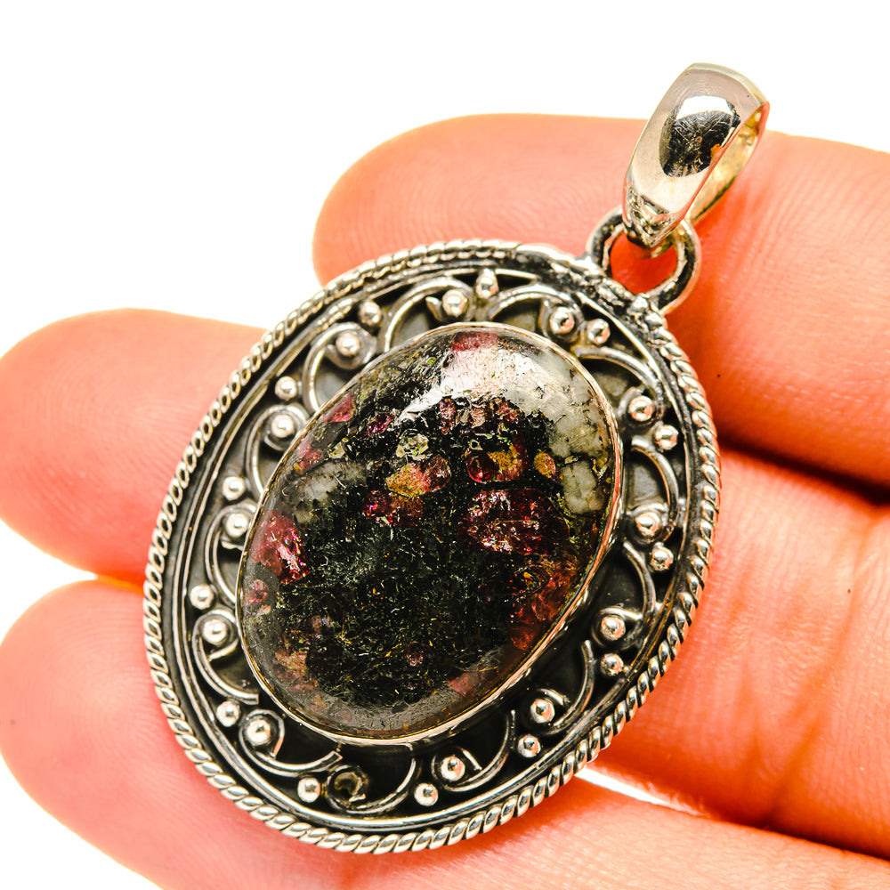 Russian Eudialyte Pendants handcrafted by Anasilvercos - PD4743