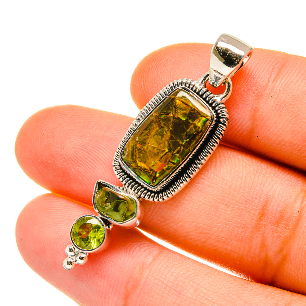Ammolite Pendants handcrafted by Anasilvercos - PD4748