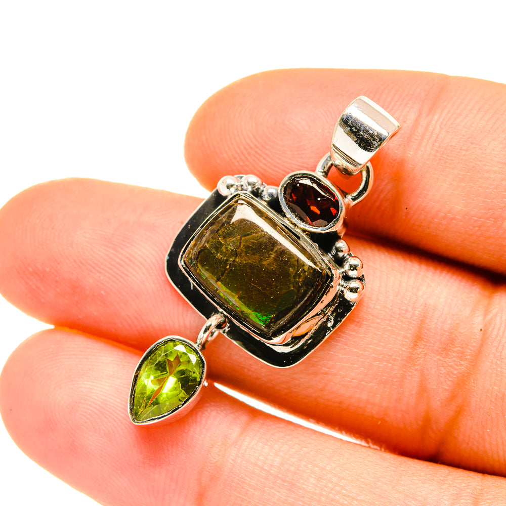 Ammolite Pendants handcrafted by Anasilvercos - PD4749