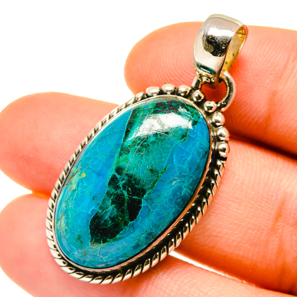 Chrysocolla Pendants handcrafted by Anasilvercos - PD4764