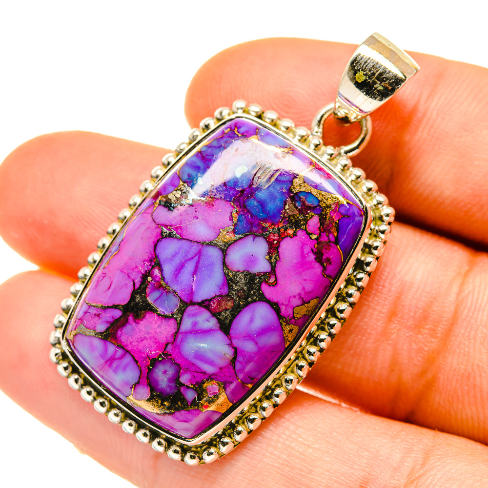 Purple Copper Composite Turquoise Pendants handcrafted by Anasilvercos - PD4770