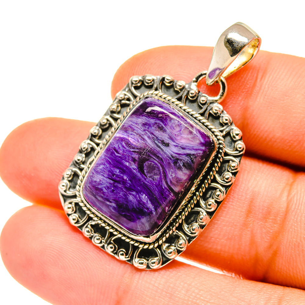 Charoite Pendants handcrafted by Anasilvercos - PD4774