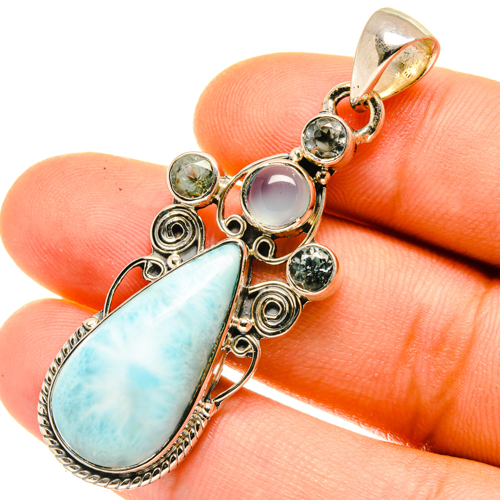 Larimar Pendants handcrafted by Anasilvercos - PD4777