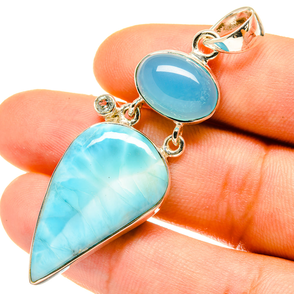 Larimar Pendants handcrafted by Anasilvercos - PD4780