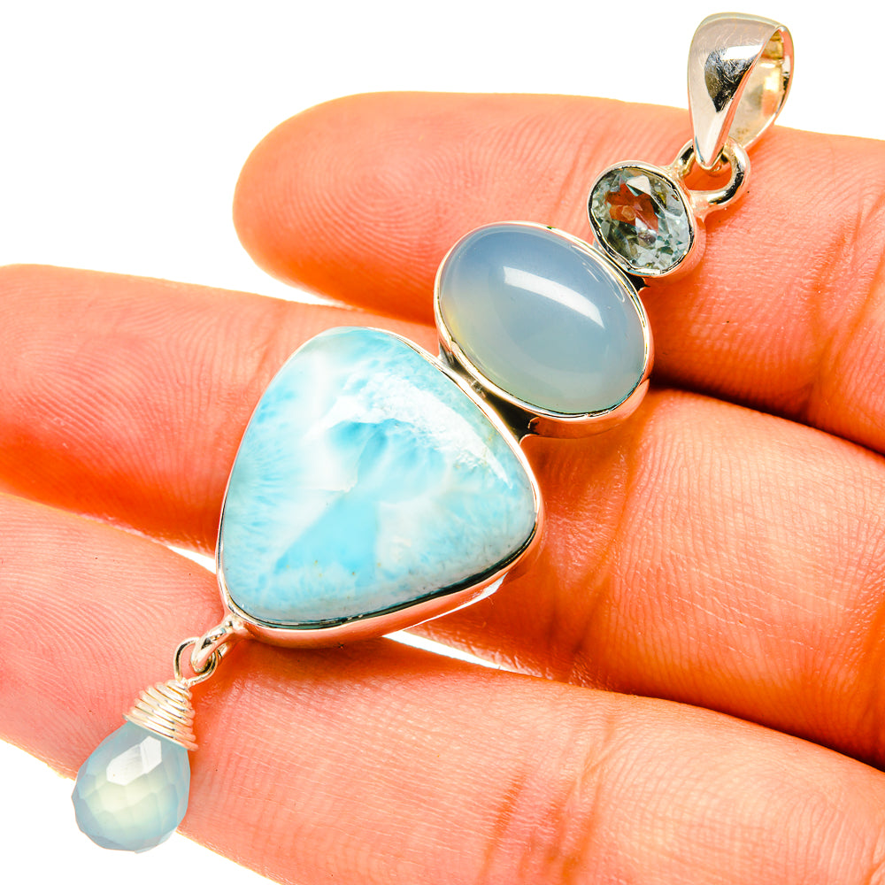 Larimar Pendants handcrafted by Anasilvercos - PD4783