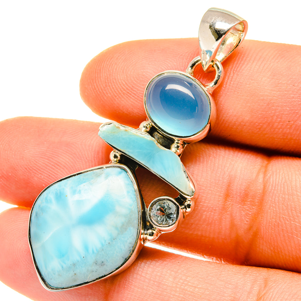 Larimar Pendants handcrafted by Anasilvercos - PD4785