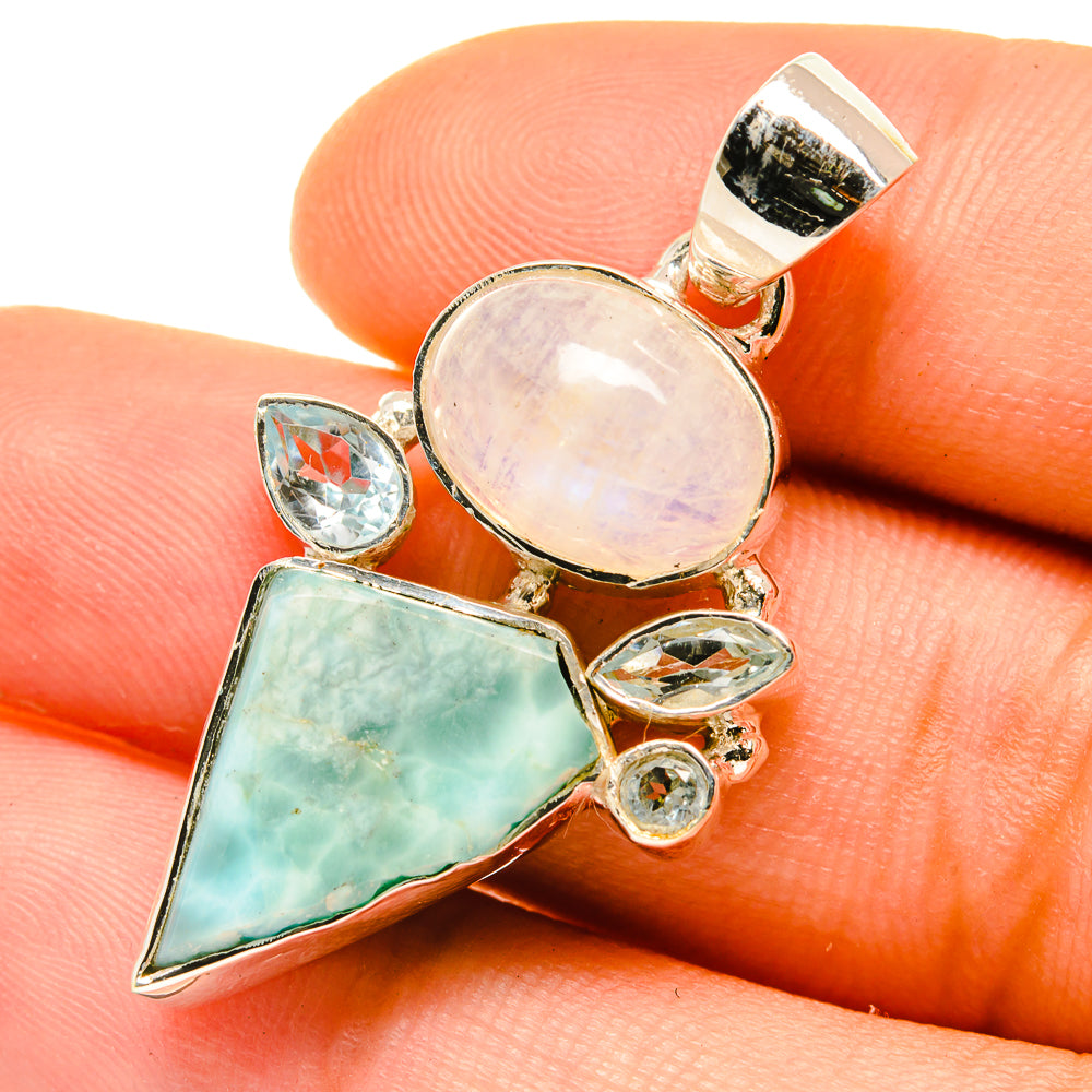Larimar Pendants handcrafted by Anasilvercos - PD4786