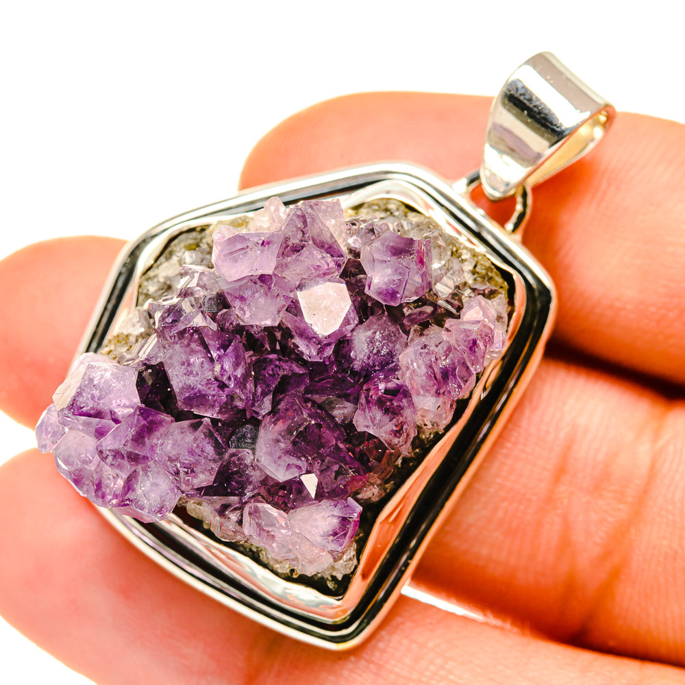 Amethyst Crystal Pendants handcrafted by Anasilvercos - PD4798
