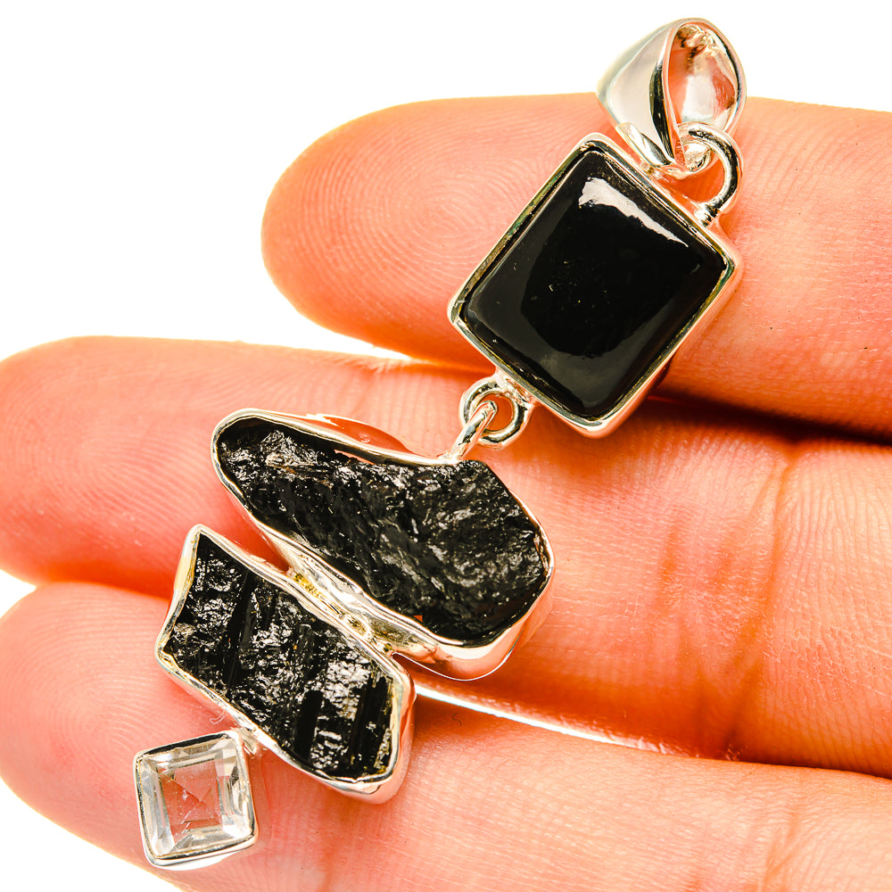 Black Onyx Pendants handcrafted by Anasilvercos - PD4807