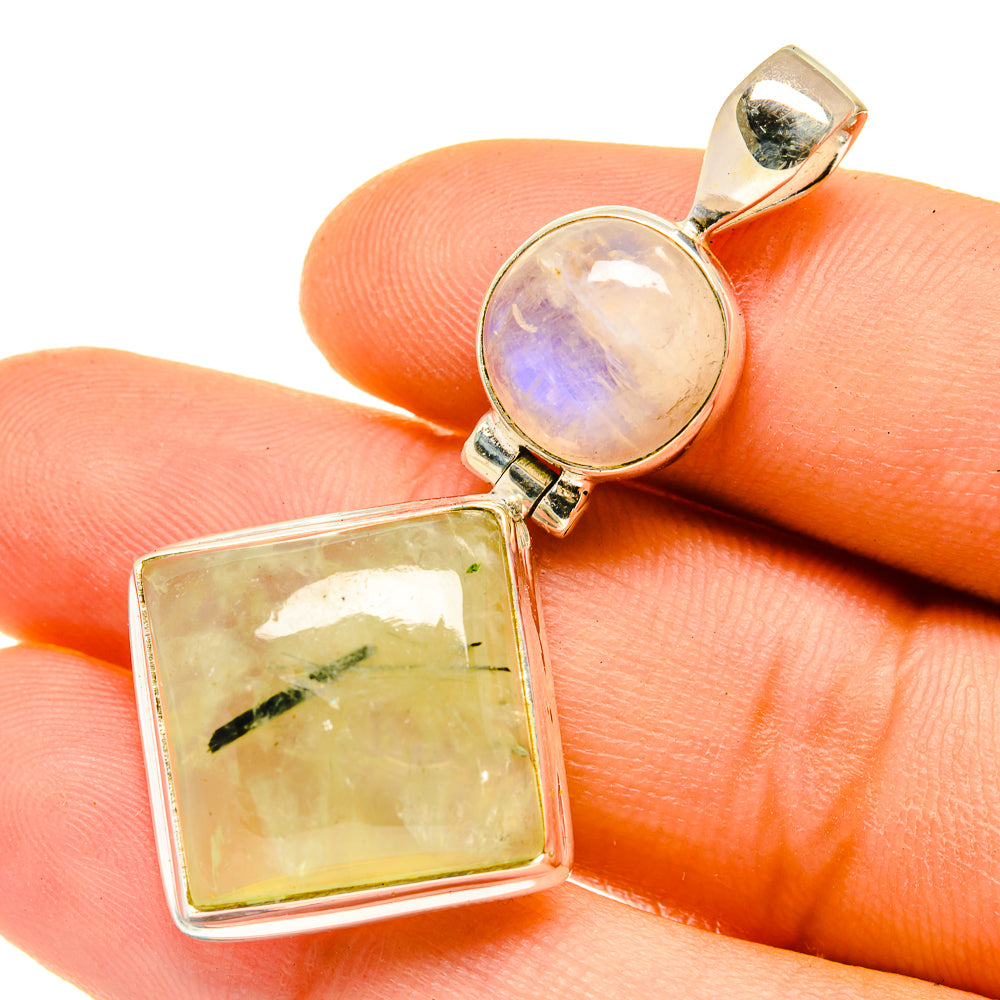 Prehnite Pendants handcrafted by Anasilvercos - PD4816