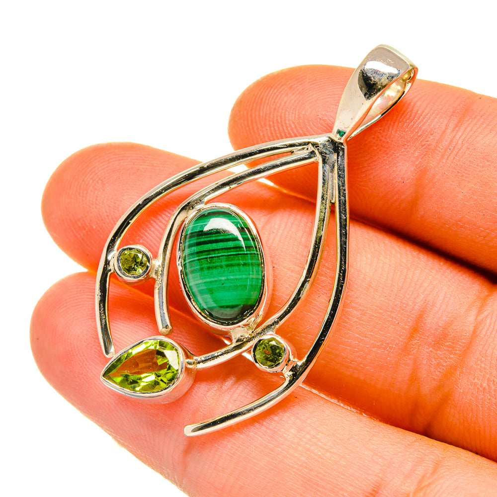 Malachite Pendants handcrafted by Anasilvercos - PD4818