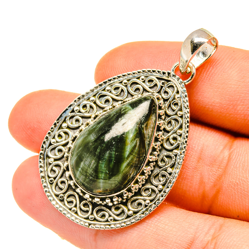 Seraphinite Pendants handcrafted by Anasilvercos - PD4819