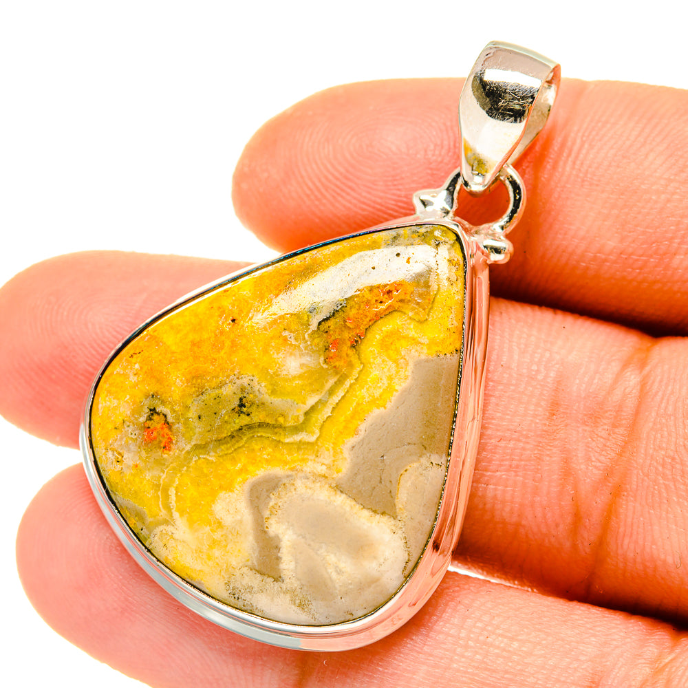 Bumble Bee Jasper Pendants handcrafted by Anasilvercos - PD4865